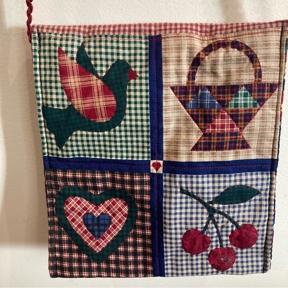 HANDMADE Quilted Country Themed Crossbody Grandma Prairie Core Bag Purse - Picture 13 of 14